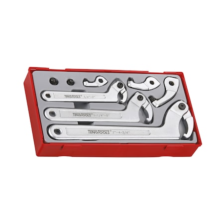 Teng Tools TTHP08 - 8 Piece Hook and Pin Wrench Set TTHP08